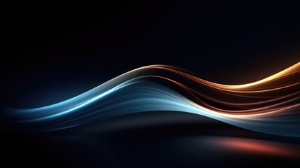 Wall Mural - light wavy shape in the dark
