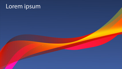 Wall Mural - Abstract colorful wave lines on white background for elements in concept business presentation, Brochure, Flyer, Science, Technology. Vector illustration