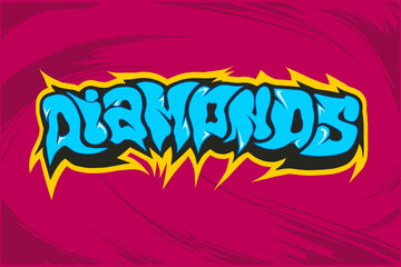 Sticker - Graffiti text design vector for tshirt, hoodie, poster, and other