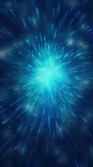 Poster - Burst of Electric Blue Light Illuminating the Dark Abyss Generative AI