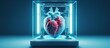 © Ilgun - 3D printer making a heart concept with medical use 3D render Copy space image Place for adding text or design