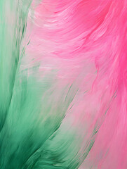 Wall Mural - Abstract and textured oil paint background in soft green and pink colors