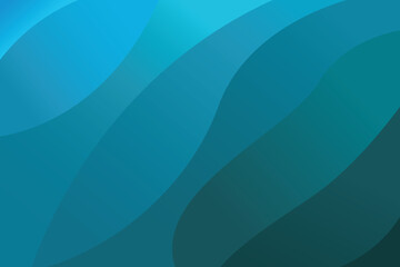 Wall Mural - Abstract gradient blue background with dynamic waves. Vector illustration