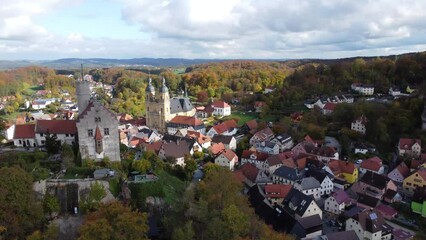 Sticker - Castle Burg Goessweinstein in the Fraenkische Schweiz Germany by drone