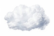 White cloud isolated on transparent background, png file