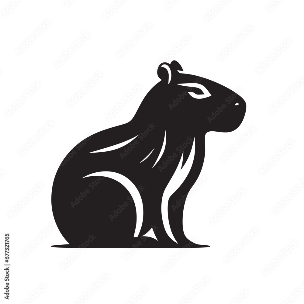 Capybara Vectorised Bitmap Capybara logo for graphic design, capybara designs for prints and ...