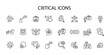 Critical thinking icon set.vector.Editable stroke.linear style sign for use web design,logo.Symbol illustration.