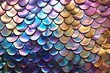 Abstract representation of mermaid’s tail with shimmering scales