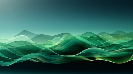 Poster - abstract green background