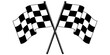 Formula 1 Championship, isolated flags. Checkered  flags in sports races. Formula 1 racing flags, vector and isolated.