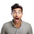 Surprised recipient's expression isolated on transparent or white background, png