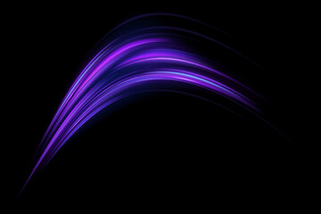 Poster - Lines in the shape of a comet against a dark background. Vortex streams of neon light. Magic of moving fast lines. Laser beams, horizontal light rays. Vector.