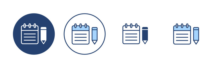 Note icon vector. notepad sign and symbol