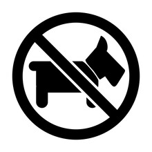 No Pets Or Animals Or Dogs Sign In Vector