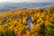 Blue ridge parkway scenic autumn drive