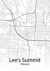 Wall Mural - Lee's Summit Missouri minimalist map