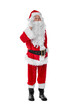 © New Africa - Man in Santa Claus costume posing on white background