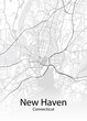 New Haven Connecticut minimalist map