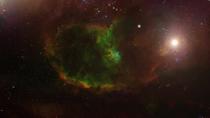 Wall Mural - 4k view of beauty of  Nebula in universe