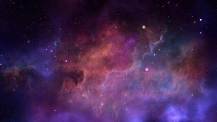 Wall Mural - 4k background of colorful nebula on space.