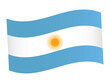 Bandera Argentina vectorial, editable con sol