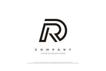 Poster - Initial Letter DR Logo or RD Logo Design Vector