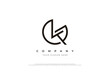 Initial Letter KG Logo or GK Monogram Logo Design Vector