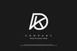 Letter DK Logo or KD Logo Design Vector