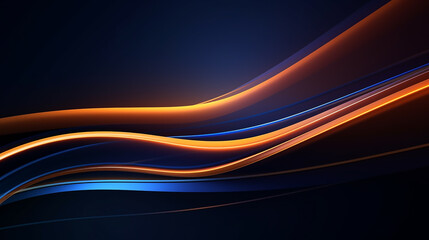 Durk blue and orange wave abstract gradient technology background. Trendy simple wave gradient abstract background with dynamic wave Banner, Background, Card, Book landing page.