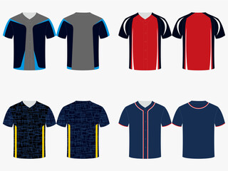 baseball jersey sports design templete mockup