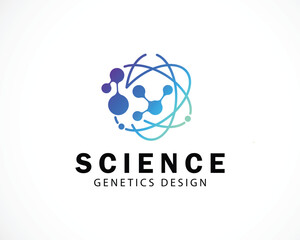 science logo creative genetics logo biology plant design concept smart education