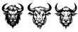 bull head silhouettes 