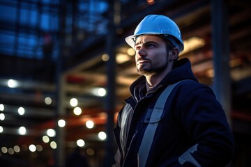 Aufkleber - professional industrial engineers in hard hats. working at heavy industry manufacturing factory,maintenance service check for safety first.