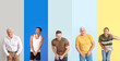 © Pixel-Shot - Collage of men with urological disease on color background. Prostate concept