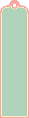 Bookmark template label element flat design 2.x8 in.