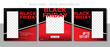 black friday fashion sale social media post template feed design, event promotion vector red banner