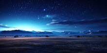 Bright Lights Shimmer In The Distance, A Constellation Of Earthly Stars Against The Twilight