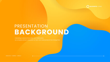 Wall Mural - vector simple abstract background with yellow and blue waves and liquid