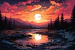 Winter Sunsets and Sunrises: The low angle of the sun in winter can create stunning color palettes in the sky. - Generative AI