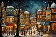 © Sidewaypics - Holiday Markets: Bustling markets and fairs with festive decorations and people shopping for gifts. - Generative AI