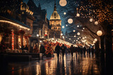 Fototapeta Londyn - Straße weihnachtlich geschmückt