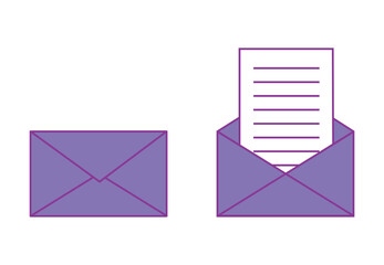 Poster - Mail icons y2k style. Old computer aesthetic. Vector illustration