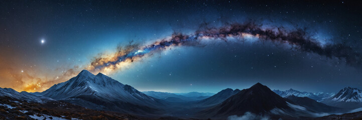 an ethereal cosmic fantasy with glowing stars and celestial chaos.