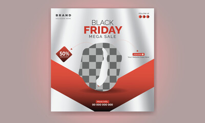 Wall Mural - Social media square post template design for smart watch sale