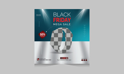 Wall Mural - Smart watch sale template social media post