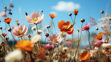 Poppies In The Field HD 8K Wallpaper Stock Photographic Image