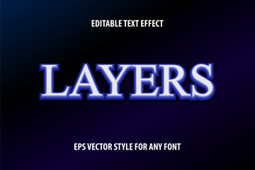 Poster - Editable volumetric text effect for design with layered outline.