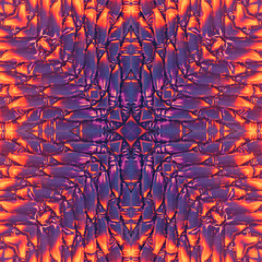 Fototapete - Pattern of metallized inflated cylinders. 3d rendering digital illustration