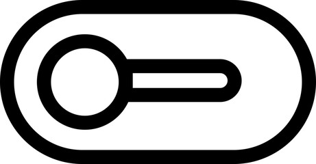 Poster - Black Off toggle switch button Icon. Switch toggle button Off Element. Close and Inactive vector icon. Material design switch button isolated on transparent background. Setting control toggle design.