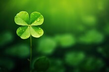 St. Patrick's Day Background With Clover Leaves